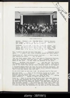 Auf Seite 35 des Jahrbuchs „The Cardinal“ der Seven Mile High School werden Schülerporträts vorgestellt und die Sportmannschaften der Schule geehrt, die die sportlichen Leistungen des Schuljahres 1940-1941 zeigen. Stockfoto