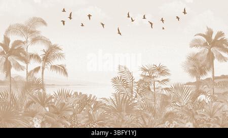 Strandplakat Sommer Hintergrund Stockfoto