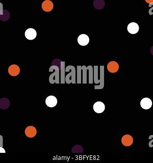 Halloween nahtlose Vektormuster mit Polka Dots, kleine Punkte. Nahtloses Muster Mit Punktmuster. Für Website-Design, Desktop-Hintergrundbilder, Kinder-Hintergrund. Stock Vektor