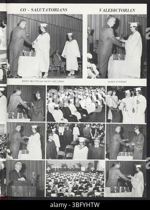 Seite 101 des Jahrbuchs „der Trojaner“ 1965 der Trenton High School mit Bildern von Schüleraktivitäten und Clubmitgliedern. Stockfoto