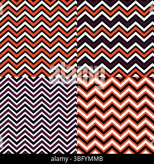 Nahtloses Halloween-Muster. Nahtloses Chevron-Muster. Oktober Festival. Jack-o-Laterne Stock Vektor