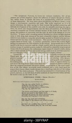 Seite 36 dokumentiert das 7. Mai-Musikfestival in Indianapolis am 13. Mai 1895, das die Teilnahme des Maennerchors und der deutsch-amerikanischen Musikgemeinschaft hervorhebt. Stockfoto