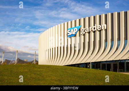 SAP Garden, neue Multifunktionsarena für Veranstaltungen, Eishockey und Basketball sowie 40 weitere Sport- und Sportveranstaltungen Stockfoto