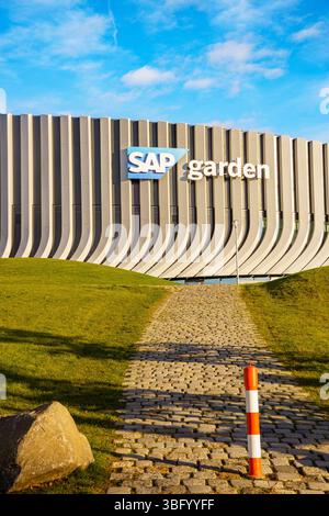 SAP Garden, neue Multifunktionsarena für Veranstaltungen, Eishockey und Basketball sowie 40 weitere Sport- und Sportveranstaltungen Stockfoto