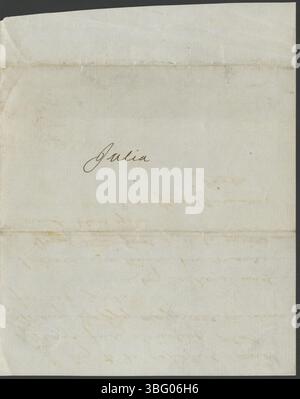 Dieser undatierte Brief von William Parker Johnson an Julia Johnson, der um das Frühjahr 1863 geschrieben wurde, bietet eine persönliche Perspektive auf ihre Beziehung während des Bürgerkriegs. Stockfoto