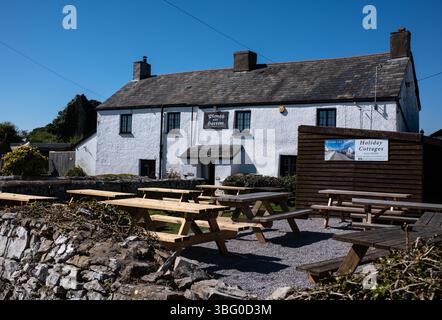 Das Plough and Harrow Public House in Monknash in Südwales, Großbritannien Stockfoto