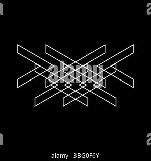 Sammlung abstrakter geometrischer Linienmuster und Symbole minimalistisches Design. Stock Vektor