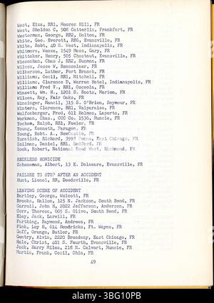Diese Ausgabe des Indiana Law Enforcement Digest vom März 1940 gibt Einblicke in die Aktivitäten der Indiana State Police, einschließlich Kriminalstatistiken, einer Liste gesuchter Personen und Details über verschiedene Büros innerhalb des Ministeriums. Stockfoto