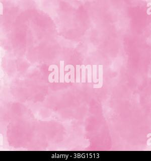 Abstrakter rosafarbener Aquarellhintergrund mit Wasserflecken in digitaler Technik Stockfoto