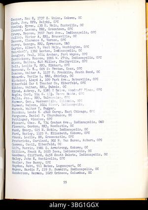 Diese Ausgabe des Indiana Law Enforcement Digest vom März 1940 enthält eine Momentaufnahme der Arbeit der Indiana State Police. Es enthält Details über Polizeibüros, Kriminalstatistiken und gesuchte Personen in Indiana. Stockfoto