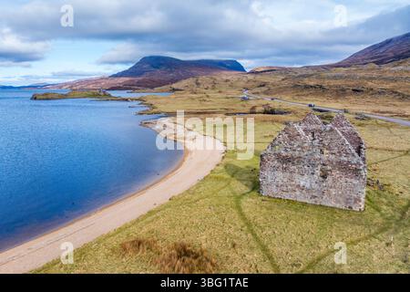 Vereinigtes Königreich, Vereinigtes Königreich Schottland Großbritannien, Highlands, British Isles, Vereinigtes Königreich Highland Sutherland Loch Assynt, Calda House Stockfoto