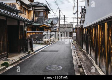 Japanische alte traditionelle Stadt Imaicho in Nara, Japan, Asien Stockfoto