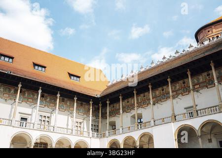 Burghof Wawel in Krakau, Polen, Europa Stockfoto