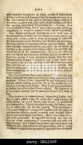 Seite 49 des Indiana Senate Journal for 1830-1831 enthält zusätzliche Aufzeichnungen aus der 15. Sitzung, wobei der Schwerpunkt auf den Diskussionen über vorgeschlagene Gesetzesvorlagen und Abstimmungen einzelner Gesetzgeber liegt. Stockfoto