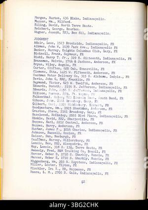 Diese Ausgabe des Indiana Law Enforcement Digest vom März 1940 enthält Details über die Operationen der Indiana State Police, einschließlich Informationen über verschiedene Büros, Statistiken und gesuchte Personen. Sie bietet Einblicke in die Strafverfolgungsaktivitäten in Indiana während dieser Zeit. Stockfoto