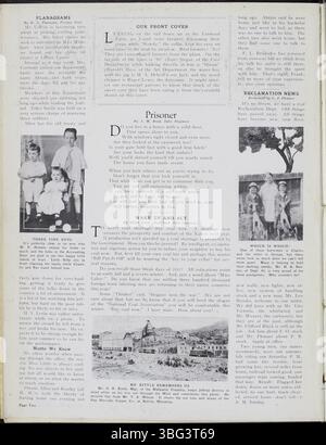 Das Jeffrey Service Volume 6, September 1919 bis August 1920, enthält Inhalte über die Aktivitäten, Mitarbeiter und Gemeindeaktivitäten der Jeffrey Company. Es zeigt gesellschaftliche Veranstaltungen wie Tänze, Picknicks und Sportveranstaltungen, die vom Unternehmen organisiert werden. Die Publikation enthält Fotografien der Anlage, der Ausrüstung und der Mitarbeiter des Unternehmens sowie Berichte über Arbeiter, die sich in den Ersten Weltkrieg eintraten. Die Zeitschrift ist ein wichtiges Werkzeug für die Erforschung der lokalen Geschichte und genealogischen Studien. Stockfoto