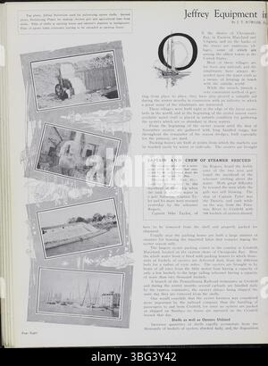 Diese Ausgabe des Jeffrey Service (Band 6, 1919-1920) konzentriert sich auf die Bergbauausrüstung des Unternehmens, Mitarbeitergeschichten und die Beteiligung des Unternehmens an gesellschaftlichen Veranstaltungen. Fotos von der Anlage, den Arbeitern und ihren Familien sind enthalten. Der Newsletter behandelt auch kriegsbezogene Nachrichten, insbesondere die Auswirkungen des Ersten Weltkriegs auf die Erwerbsbevölkerung. Sie bietet wertvolle Einblicke in das Leben der Mitarbeiter und die lokale Geschichte von Columbus. Stockfoto