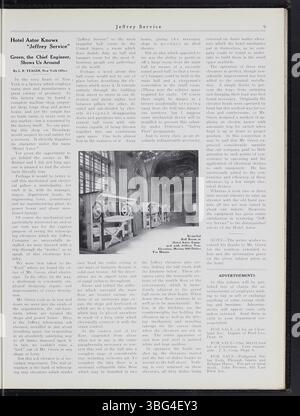 Der Jeffrey Service-Newsletter, der von 1914 bis 1915 veröffentlicht wurde, bot Einblicke in die Bergbauindustrie der Jeffrey Company, das Wohlergehen der Mitarbeiter und die sozialen Aktivitäten, einschließlich Fotos von Arbeitern und ihren Familien. In dem Newsletter wurden auch die Kriegsentwicklungen und die Einberufung von Mitarbeitern während des Ersten Weltkriegs hervorgehoben Stockfoto