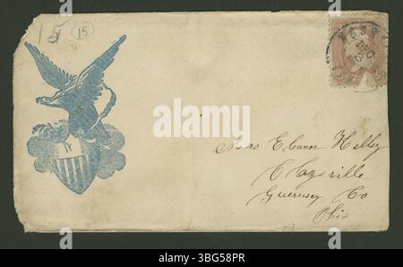 Dieser Brief von Joseph Aplin Martin an Eleanor Kelley vom 30. November 1862 reflektiert persönliche und familiäre Angelegenheiten während der Bürgerkriegszeit. Stockfoto