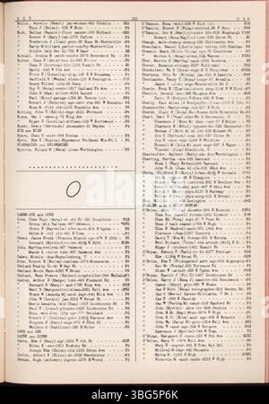 Diese Ausgabe des Red Book enthält Kreditberichte von Franklin County für 1942-1943, in denen persönliche Daten wie Namen, Berufe, Adressen und Bonitätsbewertungen von Bürgern aufgeführt sind, die Kredite von Kreditinstituten oder Geschäften beantragen. Stockfoto