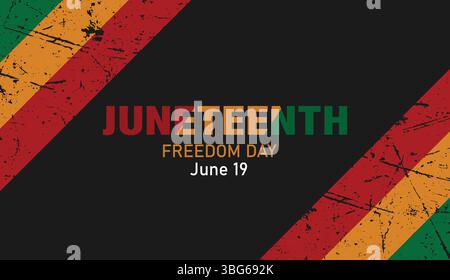 Tag Der Emanzipation. Afroamerikanischer Unabhängigkeitstag. Vektorbanner Poster Illustration auf weißem Hintergrund Stock Vektor