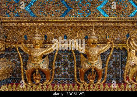 Thai Travel Wahrzeichen Wat Phra Kaeo, Tempel des Smaragd Buddha Bangkok, Asien Thailand Stockfoto