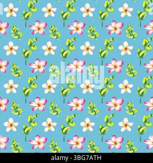 Sommer-Aquarellillustration aus der Flamingo-Serie Stockfoto