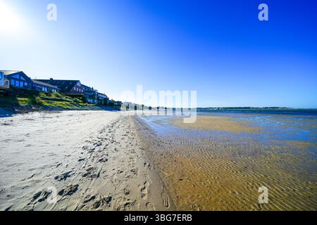 Landschaft mit Blick auf den Strand und die Nordsee bei Wittdün am Amrum. Stockfoto