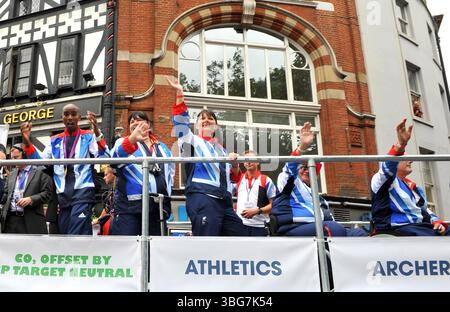 Atmosphäre bei der Olympic Celebration Parade 2012 in London - 10. September 2012 Stockfoto