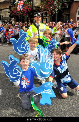 Atmosphäre bei der Olympic Celebration Parade 2012 in London - 10. September 2012 Stockfoto