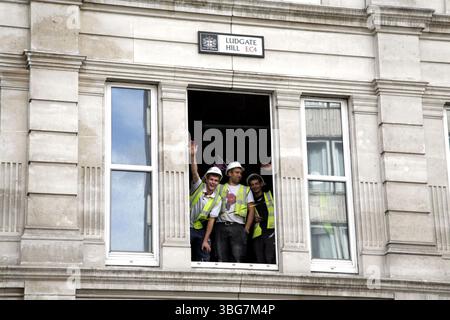 Atmosphäre bei der Olympic Celebration Parade 2012 in London - 10. September 2012 Stockfoto