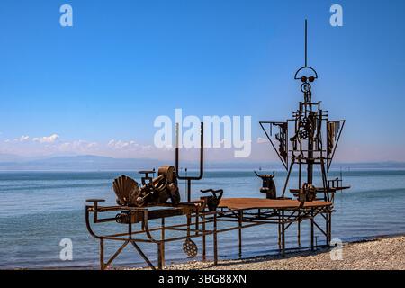 Baden-Württemberg : Schallschiffskulptur am Bodensee Stockfoto