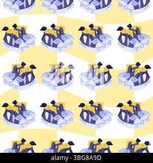 Nahtloses Cartoon-Sneaker-Design Stock Vektor