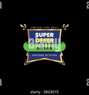 Super-Angebot-Business-Banner, um riesige Verkaufszahlen zu generieren Stock Vektor
