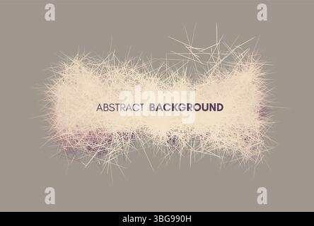 Der Rahmen besteht aus chaotischen Linien. 3d abstract Vector Illustration. Design Template mit Platz für Text. Moderne Muster. Stock Vektor