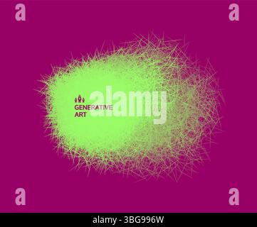 Der Rahmen besteht aus chaotischen Linien. 3d abstract Vector Illustration. Design Template mit Platz für Text. Moderne Muster. Stock Vektor