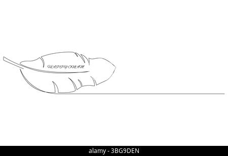 Onam Festival Celebration A Line Art Darstellung von Tanz und Kultur, einzeilige Zeichnung von Glas, Bananen und Eiern, Happy Onam Festival Glocke Dekoration Stock Vektor