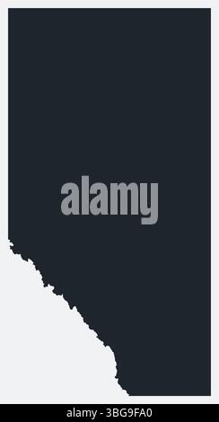 Alberta Karte. Nur eine einfache Grenzkarte. Form der Provinz. Flache leere Alberta-Umrisse. Abbildung der Vektorbegrenzung. Stock Vektor