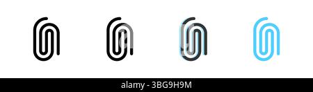 Symbolsatz für Fingerabdruck. Geeignet für Sicherheits-Apps oder Authentifizierungs-UI. Stock Vektor
