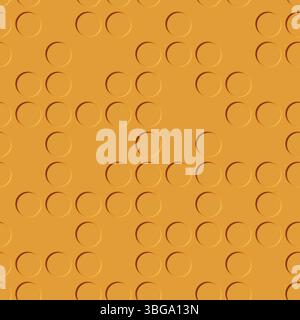 Nahtloses Muster aus orangefarbenen Punkten. 3D-Abbildung. Stockfoto