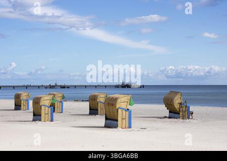 Strandatmosphäre im Ostseebad Groemitz, Deutschland, Europa Stockfoto