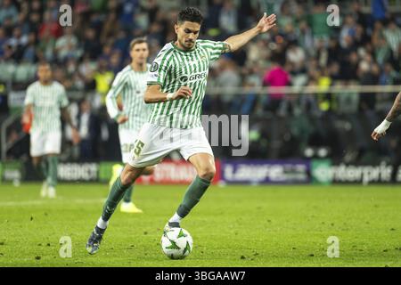 BRESLAU, POLEN - 28. MAI 2025: UEFA Conference League-Finale Fußball-Spiel Real Betis - Chelsea. Marc Bartra Stockfoto