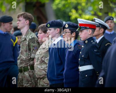 Der ANZAK Day 2024 wurde am 28. April in Soldier's Corner auf dem Warrington Cemetery gefeiert Stockfoto