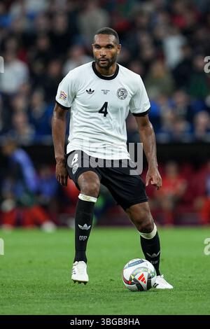 München, Deutschland. Juni 2025. Jonathan Tah (Deutschland) während des Halbfinalspiels der UEFA Nations League zwischen Deutschland und Portugal in der Allianz Arena München am 4. Juni 2025. (Foto Goal Pix/Alamy Live News Stockfoto