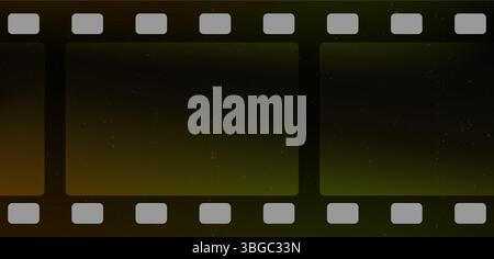 Night Filmrahmen im Lomo-Stil mit Unschärfe und körniger Textur. Dezente Blendeffekte und holografische Farbtöne sorgen für einen Retro-Kinoeffekt. Vektor Stock Vektor