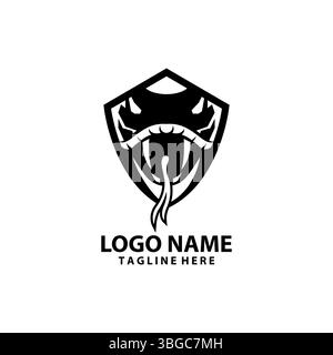 Design-Vektor mit Schlangenschild Stock Vektor