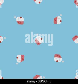 Nahtloses Muffin-Muffin-Muster In Cartoon-Optik Stock Vektor