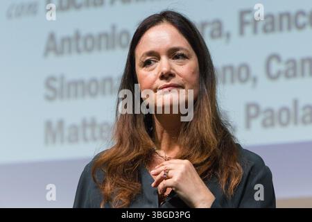 Turin, Italien. Mai 2025. Direktorin der Buchmesse Torino Annalena Benini während der Ausgabe der Buchmesse 2025 Stockfoto
