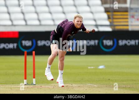 Englands Ben Stokes während einer Netzsitzung im Seat Unique Riverside, Chester-le-Street. Bilddatum: Donnerstag, 5. Juni 2025. Stockfoto
