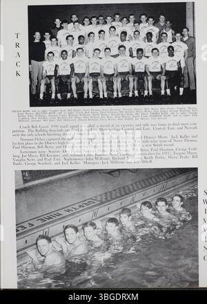 Das Jahrbuch der South High School 1951, „The Lens“, zeigt die reiche Geschichte der Schule. Die South High, die sich an der 1160 Ann Street in Columbus, Ohio befindet, hat seit ihrer Gründung mehrere Gebäude besetzt. Im Jahrbuch werden Studenten, Mitarbeiter und wichtige Veranstaltungen vorgestellt. Das ursprüngliche Gebäude der Schule an der Deshler Avenue 345 wurde nach der Eröffnung des heutigen Gebäudes 1924 zur Barrett Junior High. 2006 wurde das Barrett-Gebäude geschlossen und die Schule nahm 2007 den Betrieb in der Ann Street wieder auf. Stockfoto